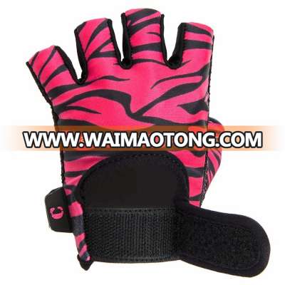 M Baani Womens Design Series Zebra Print Lifting Gloves