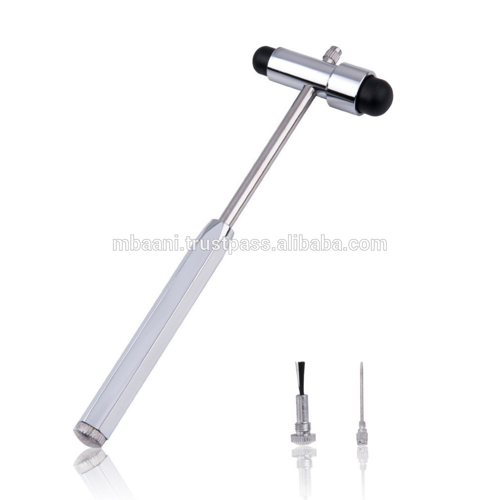 Reflex Hammer for Neurologic Reflex Diagnosis and Testing Tromner Neurological Reflex Hammer with Needle and Brush